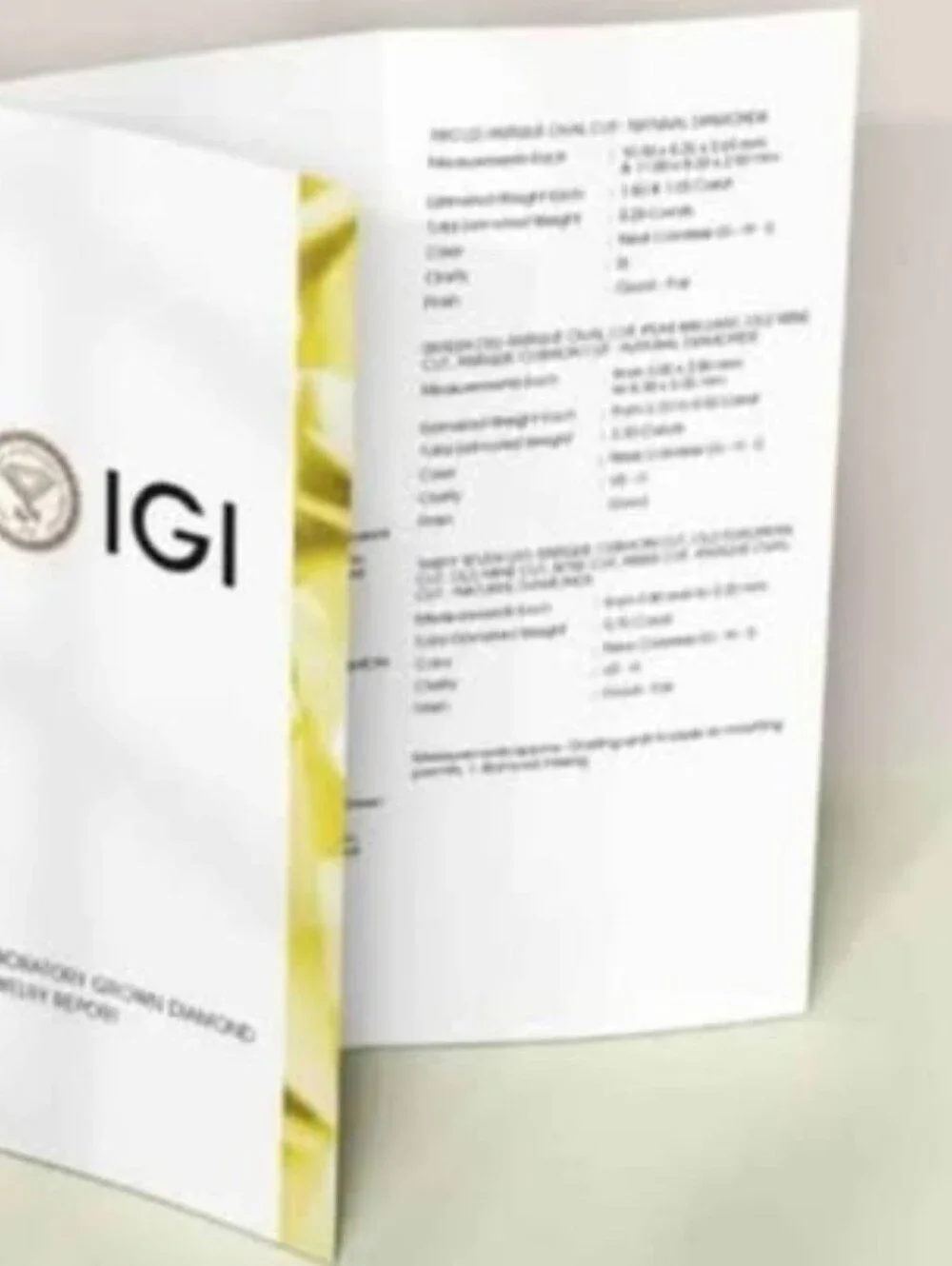 New 4ct IGI Certified Lab Grown Diamond, 14k Yellow Gold